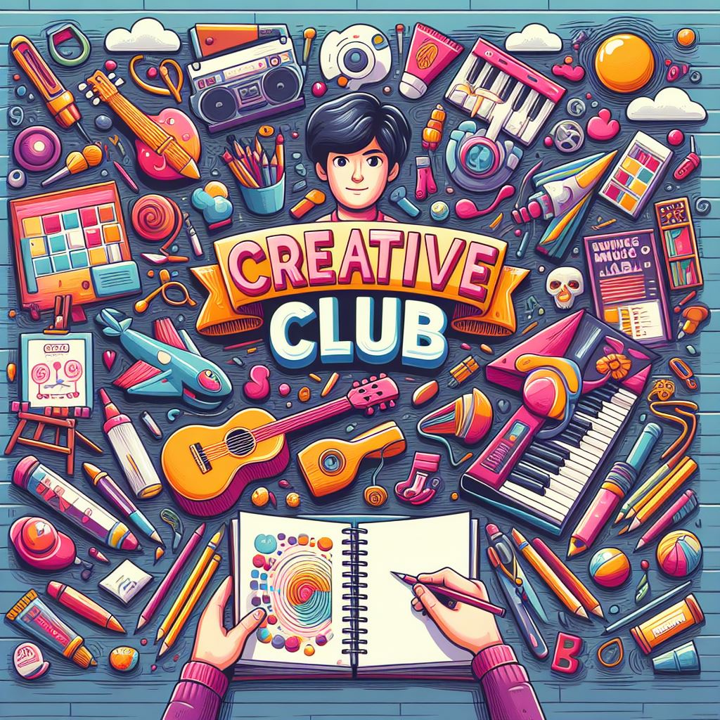 A creative club poster made using AI