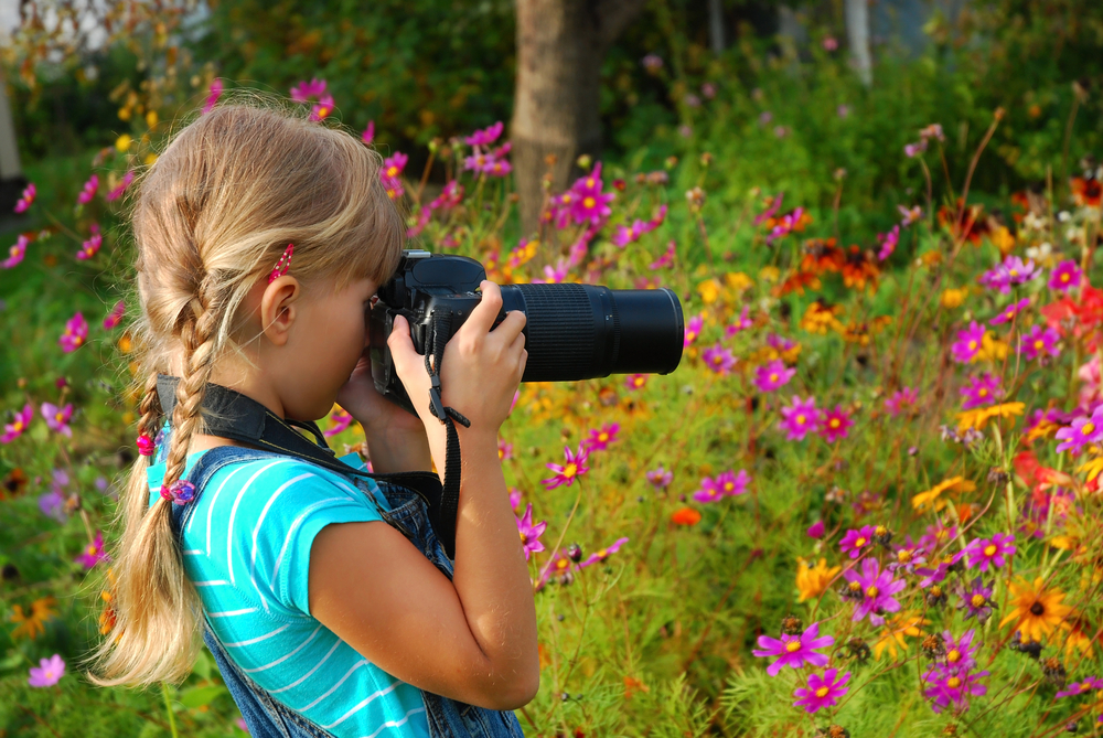 A girl taking a photograph