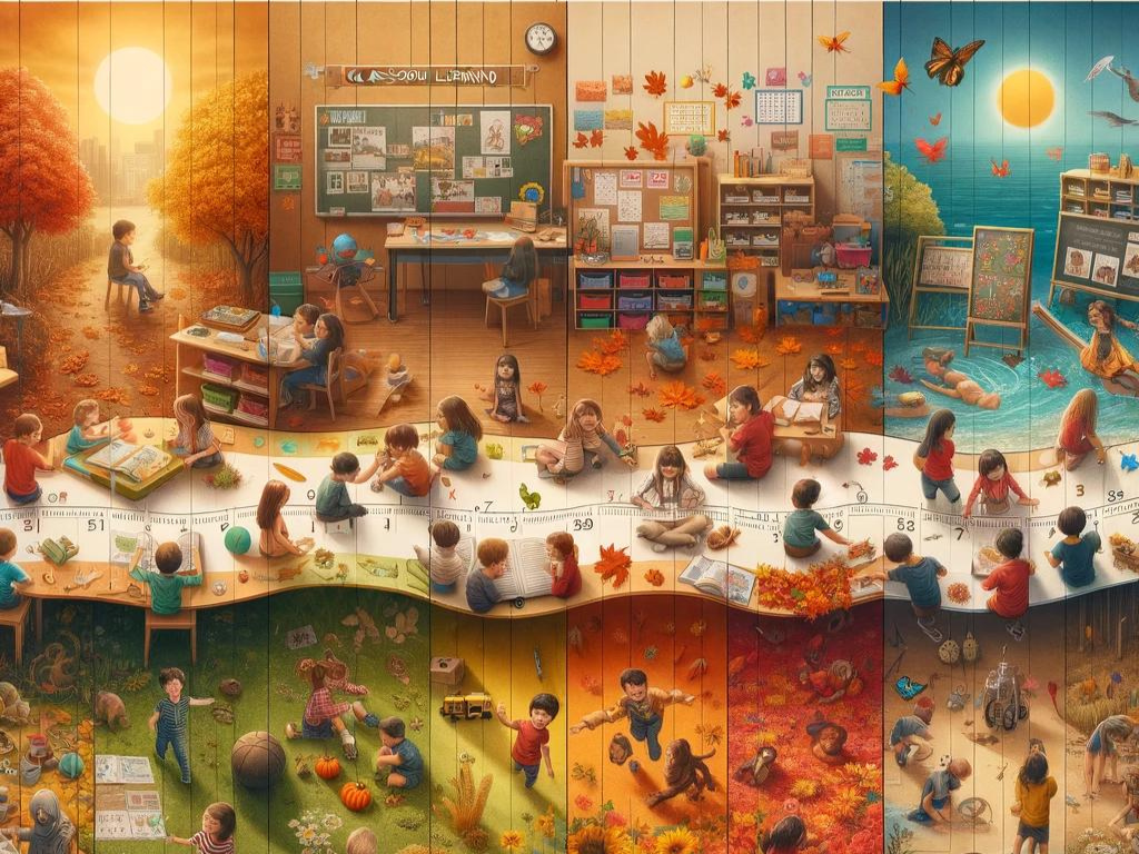 An image capturing the diversity of learning across a learning year.